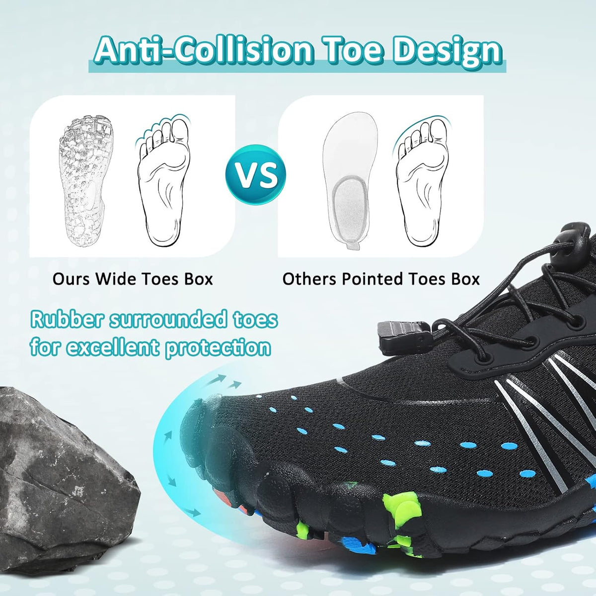 Ziitop Water Shoes - Anti-Slip, Breathable Quick Dry Design for Men & Women | Lightweight Slip-On for Beach, Hiking, and Water Sports