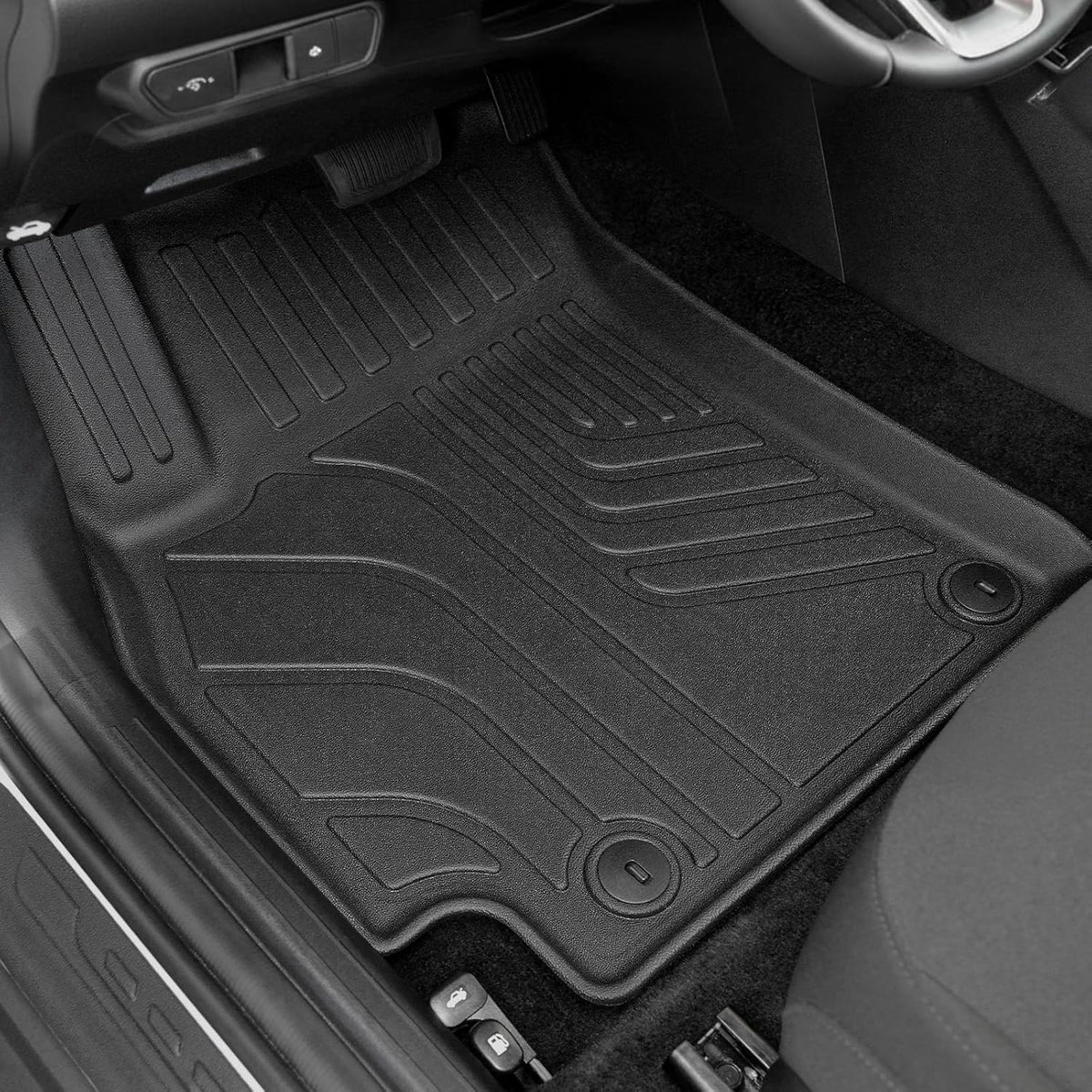 Floor Mats for Kia K4 2025-2026, All Weather Floor Mats Trunk Cargo Liner and Door Sill Guards Accessories, Full Coverage Set