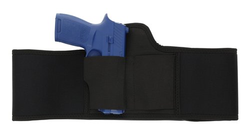 Caldwell Tac Ops Belly Band Holster Standard with Adjustable Waistband and Elastic Pockets for Pistol, Handgun and Revolver IWB Concealed Carry