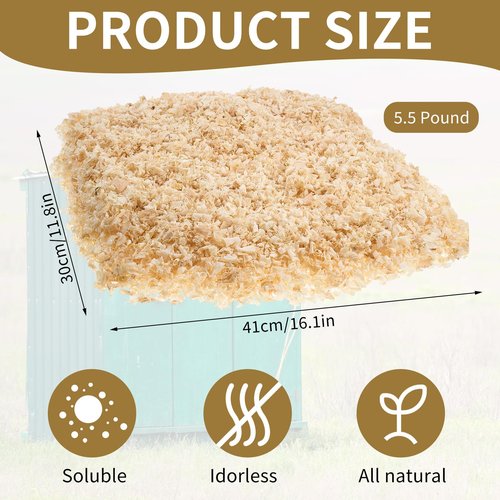 LEIFIDE 5.5 Pounds Composting Toilet All Natural No Chemicals Composting Sawdust for Indoor & Outdoor Organic Compost Toilets, No More Odor