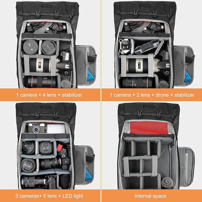 Besnfoto Camera Backpack Waterproof Camera Bag Satchel