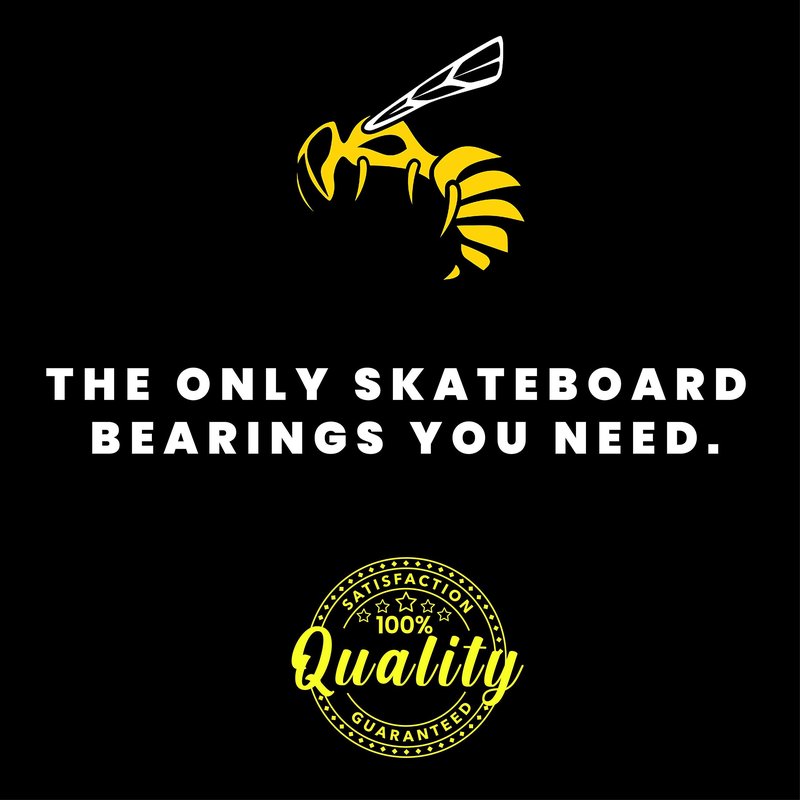 Yellow Jacket Premium Inline Skate Bearings, Roller Skate Bearings, 608, ABEC 9, Bomber Blue (Pack of 16)