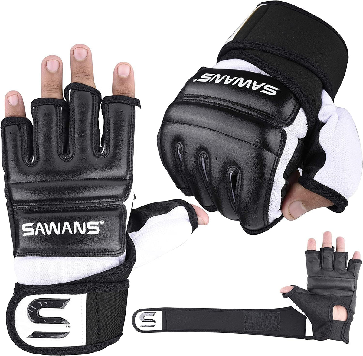 SAWANS Boxing Gloves - Durable Punch Bag Mitts for MMA, Karate, Taekwondo Training | Versatile Combat Gear