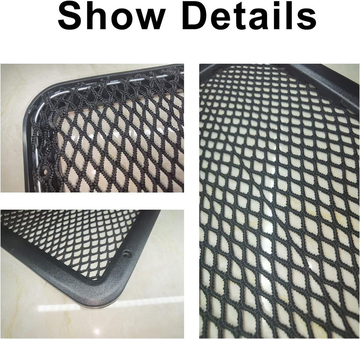 Universal Car Net Bag - 2 Pack, Large Mesh Pocket Organizer with Screws for Secure Fit in RV, Auto (7.87 x 11.81 in)