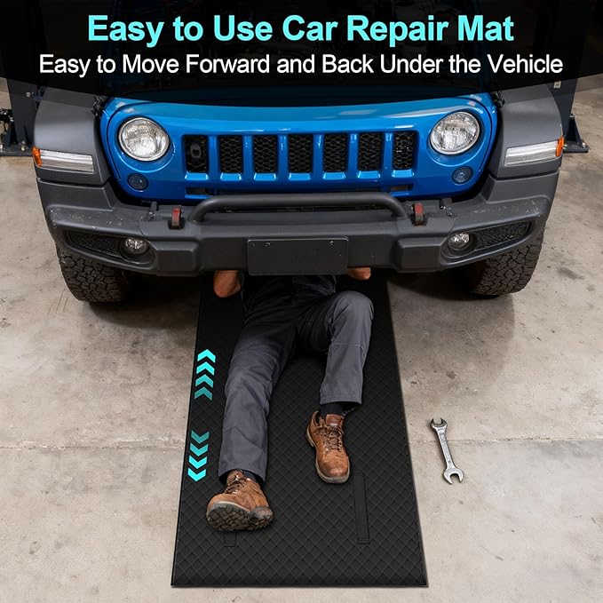 Rolling Creeper Mat,Under Car Repair Garage Mat, 58"X28",Made Available for Self-Driving Tour, Long-Haul Truck for Working On The Ground, Foldable Mechanics Mat for Low Clearance