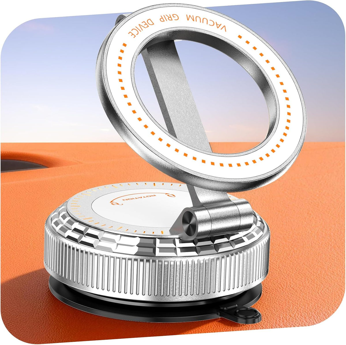 Car Phone Holder for Magsafe, [105+LBS Suction & 3800gf Magnetic]