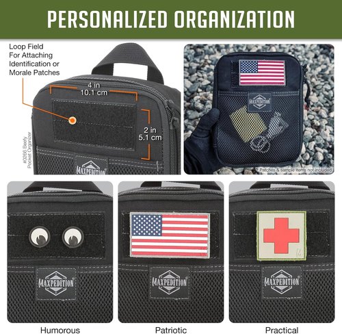 MAXPEDITION Beefy Pocket Organizer - Compact MOLLE-Compatible Tactical Pouch for Everyday Carry & Gear Storage