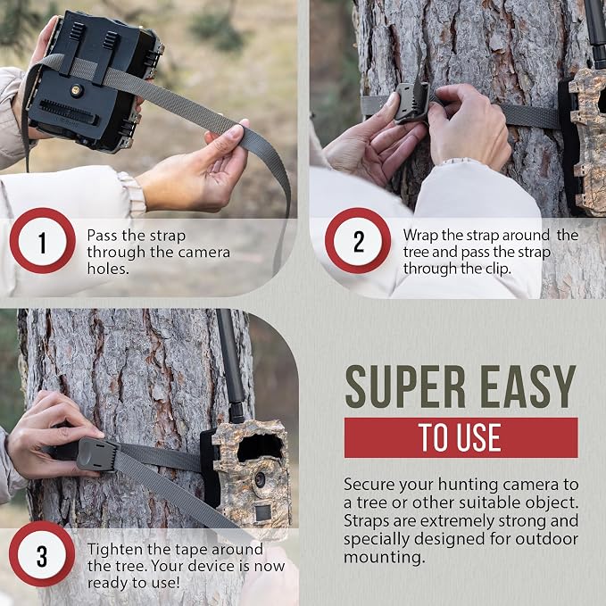 The...Cam Quick Camera Holder EasyStrap-3, Premium 3 Pack Trail Camera Straps