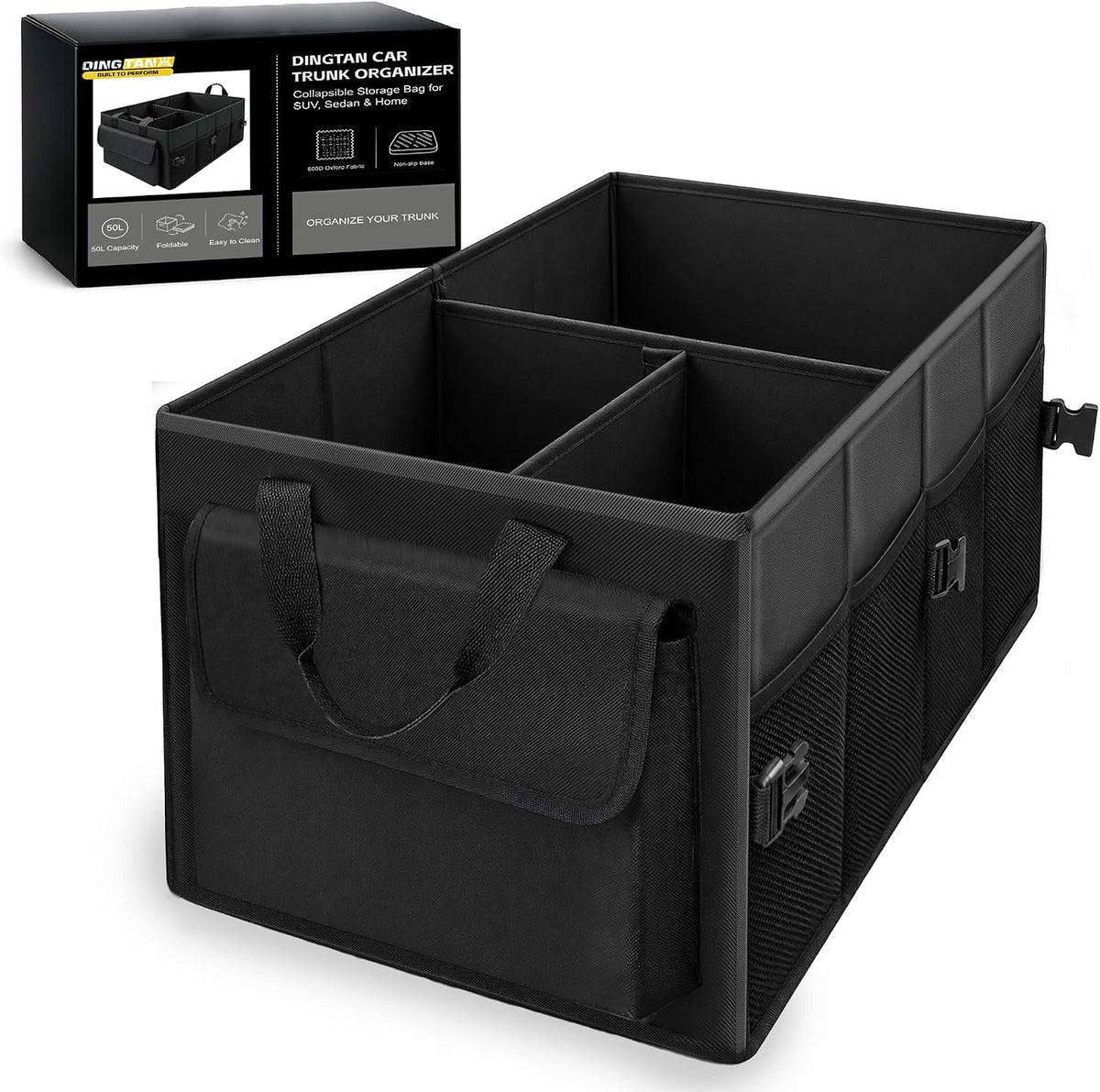 Trunk Organizer, Small Foldable Car Organizer for SUV, Jeep, Sedan