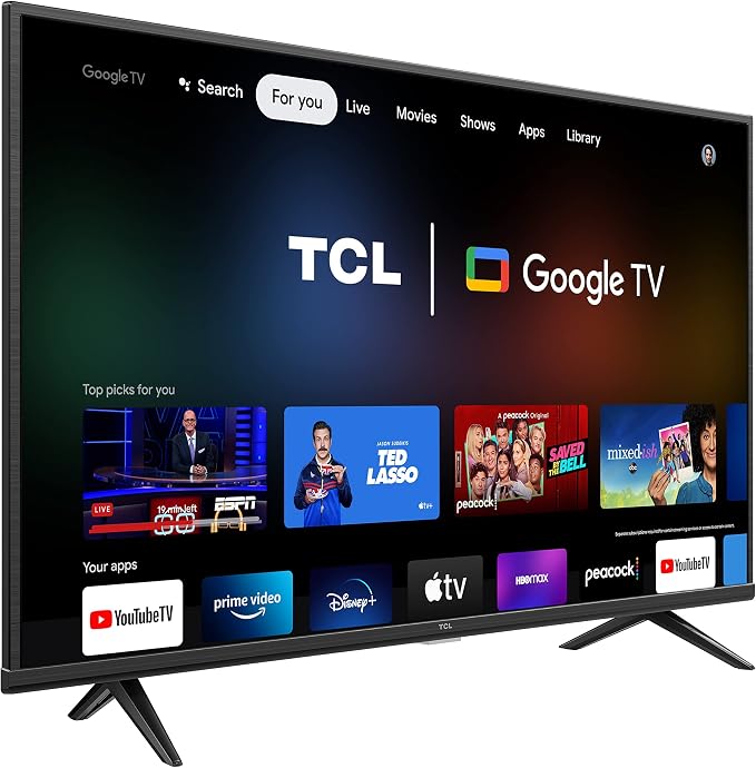 TCL 43" Class 4-Series 4K UHD HDR Smart Google TV – 43S446, 2022 Model