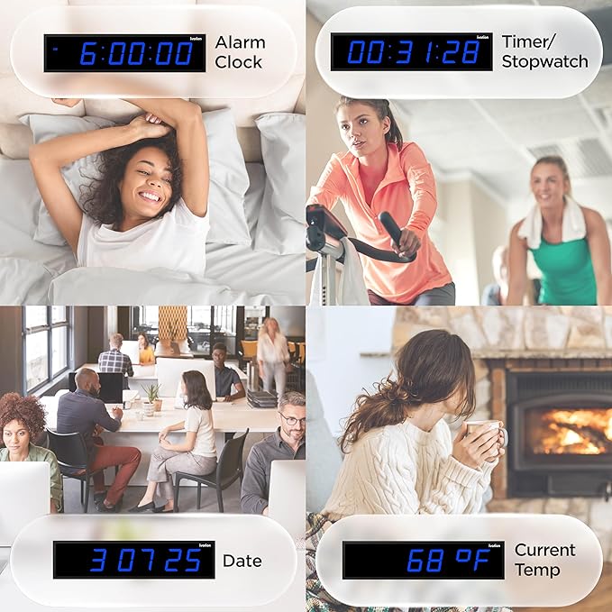 Ivation Oversized 36" Large Digital LED Clock | Big Digital Clock
