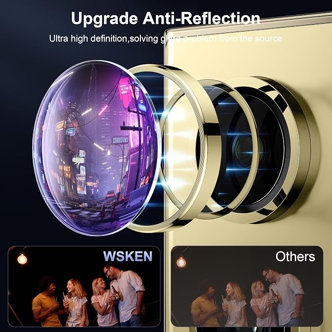 WSKEN for Samsung Galaxy S24 Ultra Camera Lens Protector, Ultra Thin Scratch