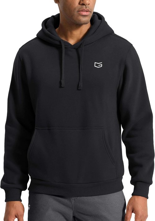 G Gradual Men's Fleece Hoodie - Soft, Warm Athletic Pullover with Pockets for Gym Workouts