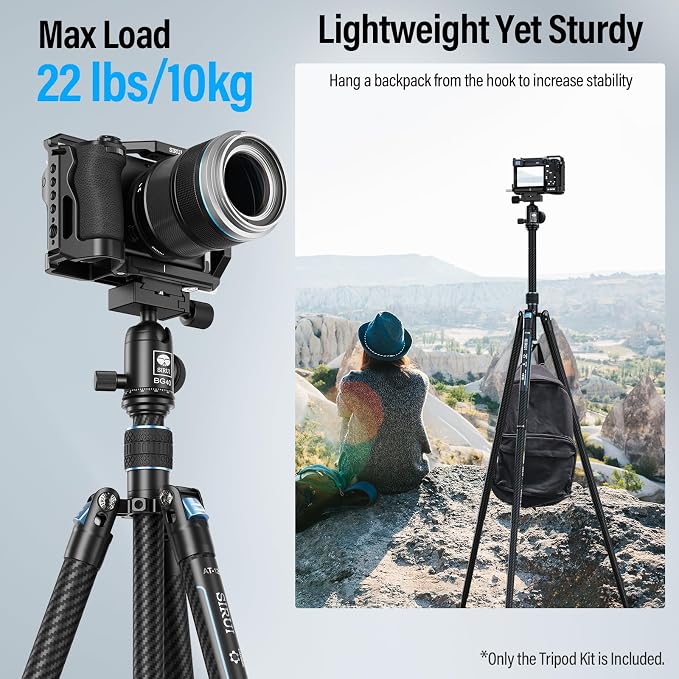 SIRUI 60" Carbon Fiber Tripod for Camera