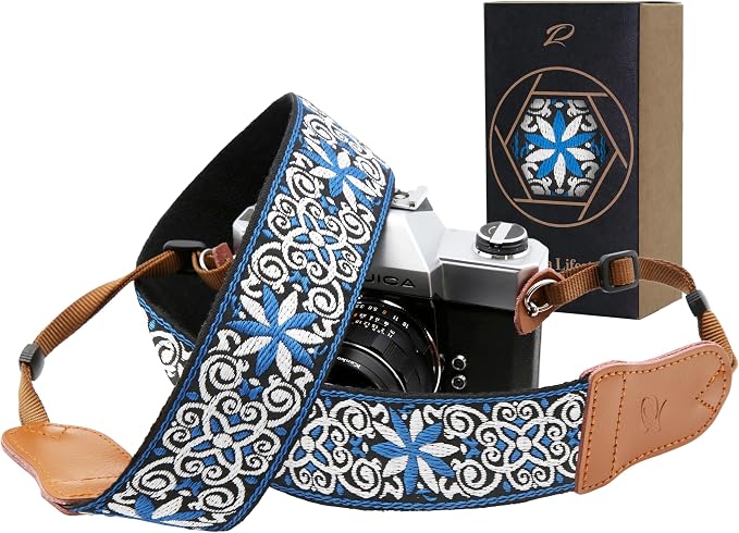 Padwa Lifestyle Blue Floral Camera Strap