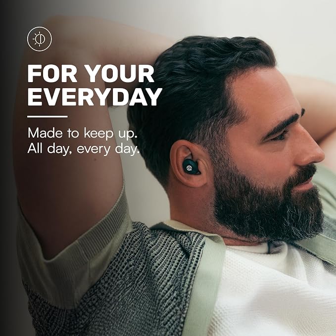 Raycon Everyday Bluetooth Wireless Earbuds with Microphone - Active Noise Cancelling, Sweat & Water-Resistant Earphones, Ear Buds Wireless Bluetooth Up to 32 Hours Playtime (Black)
