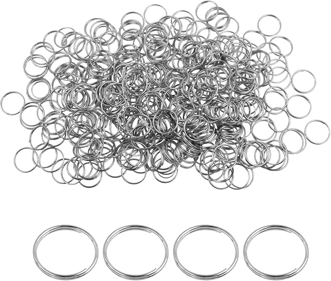 500PCS Stainless Steel Bright Silver Chandelier Split Rings, 0.63inch Diameter