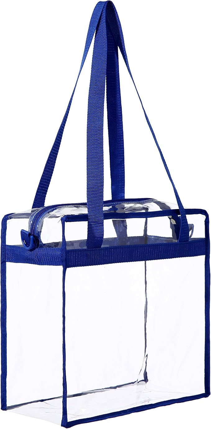 BAGAIL Clear Bags 12x6x12 Stadium Approved Clear Tote Bag