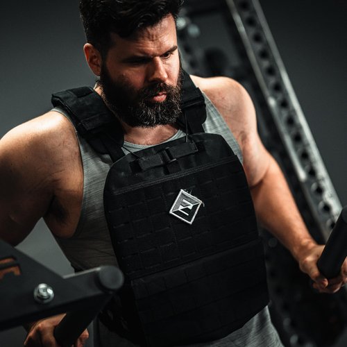 F&F STEEL Adjustable Weighted Vest & Plates - Strength, Edurance, Running, Hiking, Rucking, Fitness WODs (Silver Plates - 8.75lb)