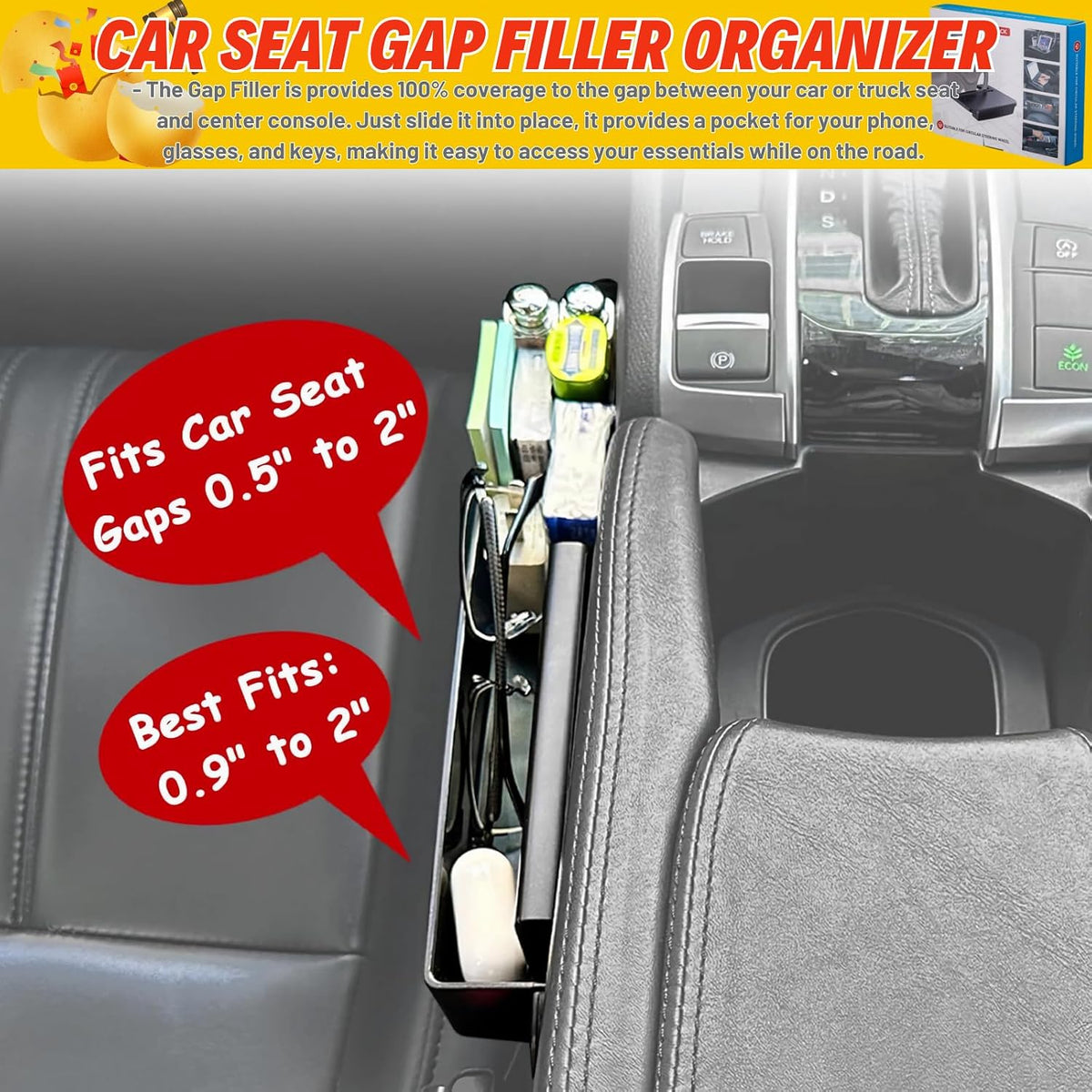 2-in-1 Steering Wheel Desk - Steering Wheel Tray Table with Seat Gap Filler Organizer | Car Food Tray for Driver | Car Desk for Laptop & Eating - Work Road Trip Essentials Accessories