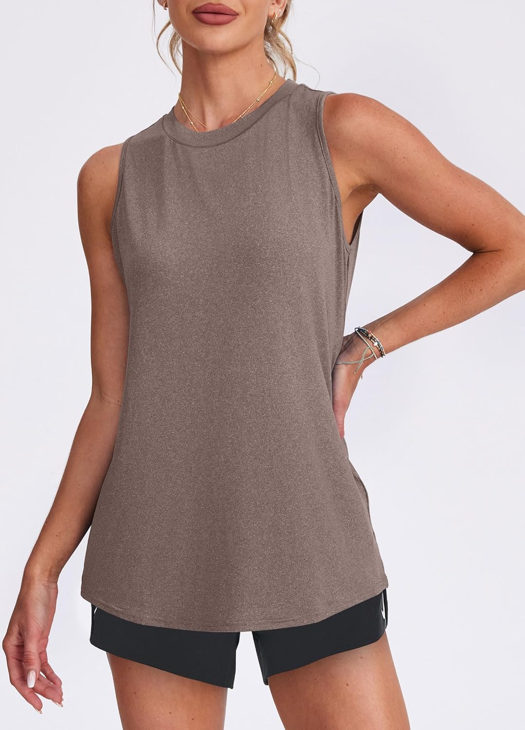 Skiennix Women's Workout Tank Tops - Lightweight Sleeveless Athletic Shirts for Running & Yoga