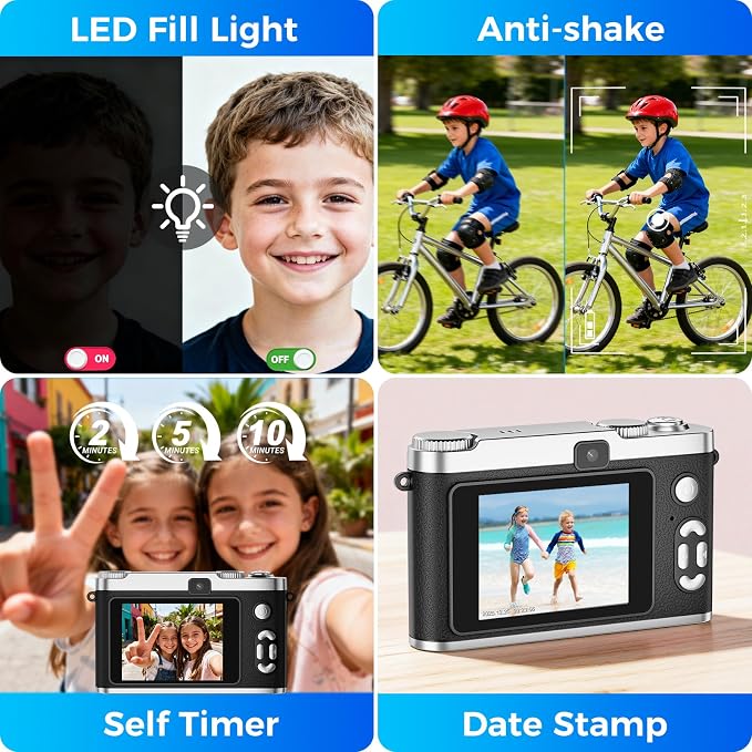 Upgrade Kids Selfie Camera, HD Digital Video Cameras