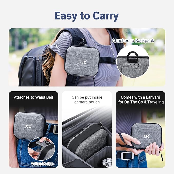 JJC Hard Lens Filter Pouch, 4-Pocket Filter Case