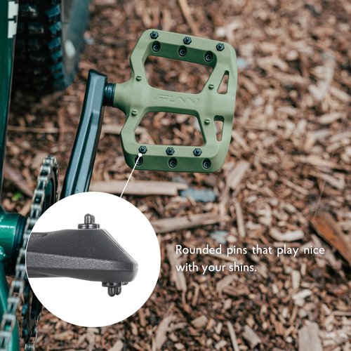 Funn Taipan S Glass Fiber Reinforced Thermoplastic Bike Pedals with 9/16-inch CrMo Axles for MTB/BMX/Urban/Gravel Riding, Suitable for Youth, Kids and Young Riders (Purple)