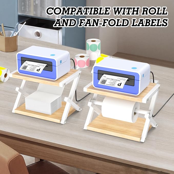 Alyoen Label Holder for Rolls and Fan-Fold Labels, Thermal Shipping Label