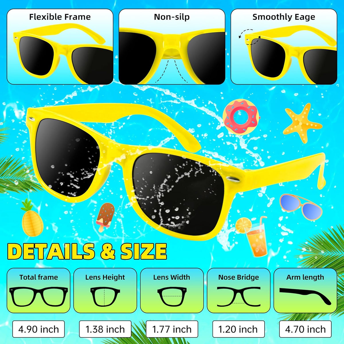 OCTERIC Kids Sunglasses - Fun Party Favors for Boys and Girls | Stylish & Durable Design