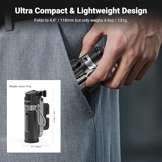 NEEWER Mini Tripod for Phone, Lightweight Foldable Small Selfie Stick Cell