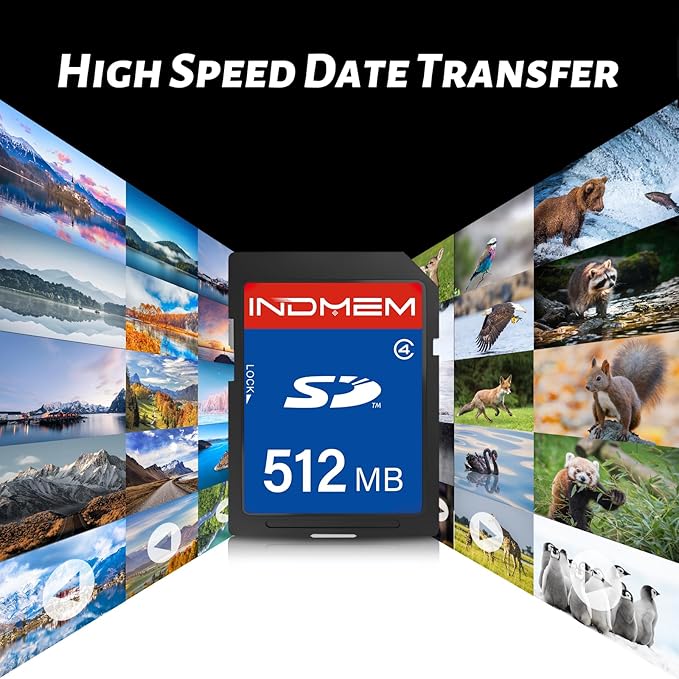 512MB SD Card, SD Flash Memory Cards UHS-I U1 Class 4 High-Speed Full HD Video