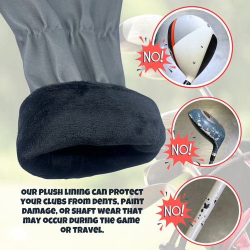 Funny Golf Fore Dummies Checklist Headcovers for Blade Putters Headcovers, Great Golfer Golf Gifts for Dad, Men, and Women (Fairway Wood)