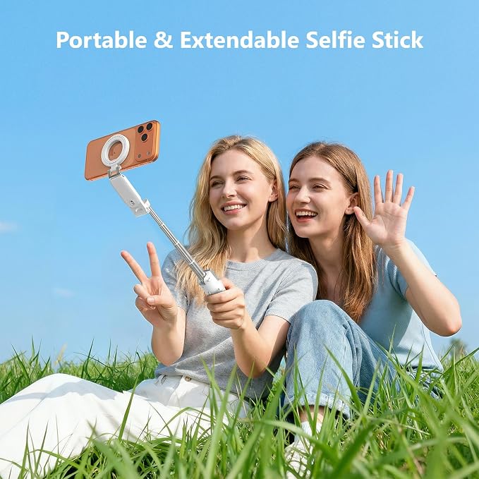Magnetic Phone Camera Shutter Grip, Extendable Selfie Stick & Tripod Portable