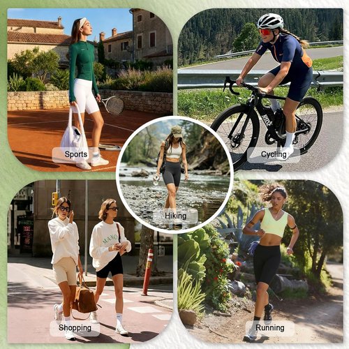 FULLSOFT High Waisted Biker Shorts for Women - Tummy Control Yoga & Workout Shorts | 8-Inch Length
