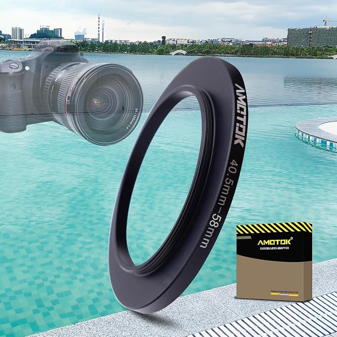 40.5mm Lens to 58mm Camera Lens Adapter, 40.5mm to 58mm Filter Step up Ring