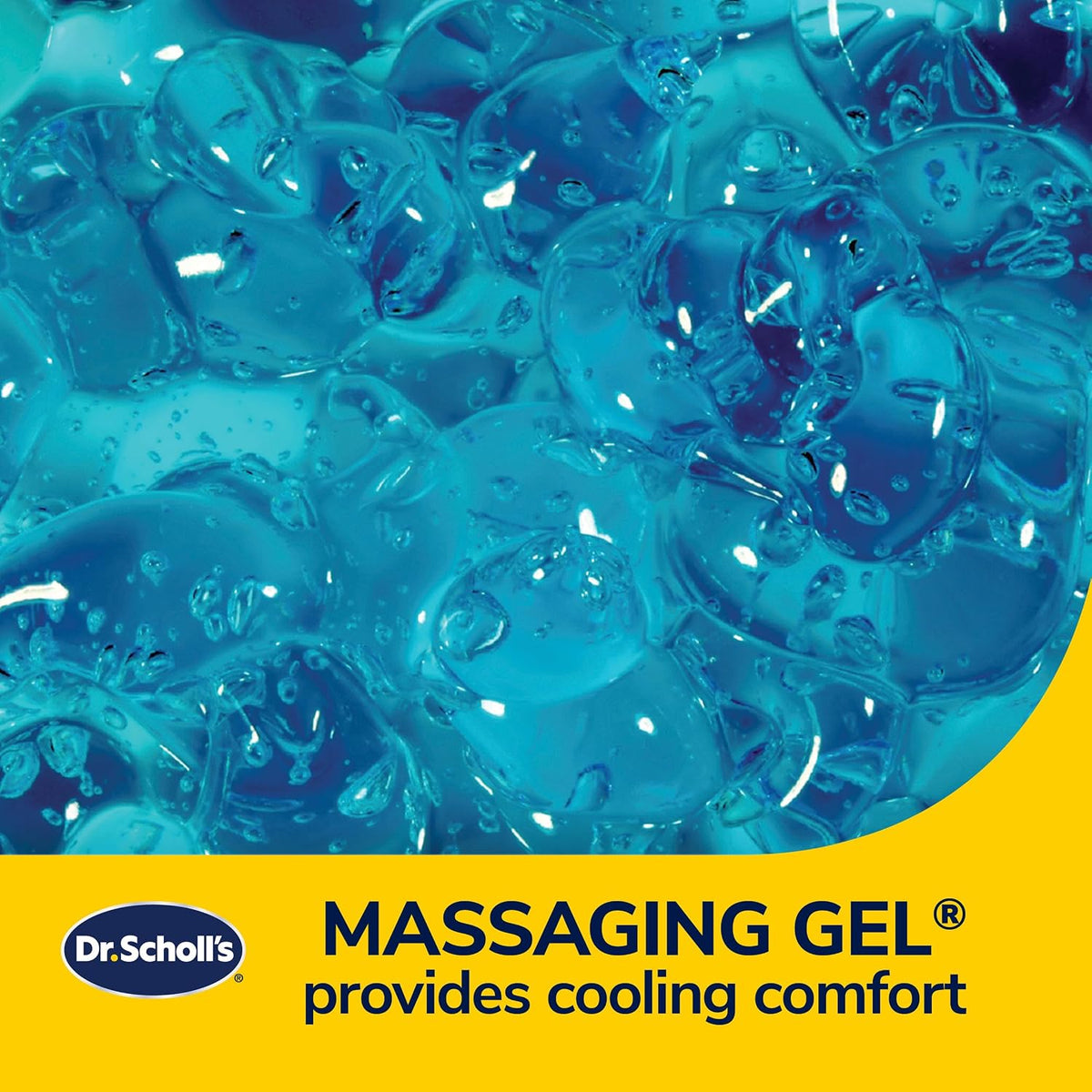 Dr. Scholl’s Massaging Gel Posterior Seat Cushion for Car, Office, Home — Black