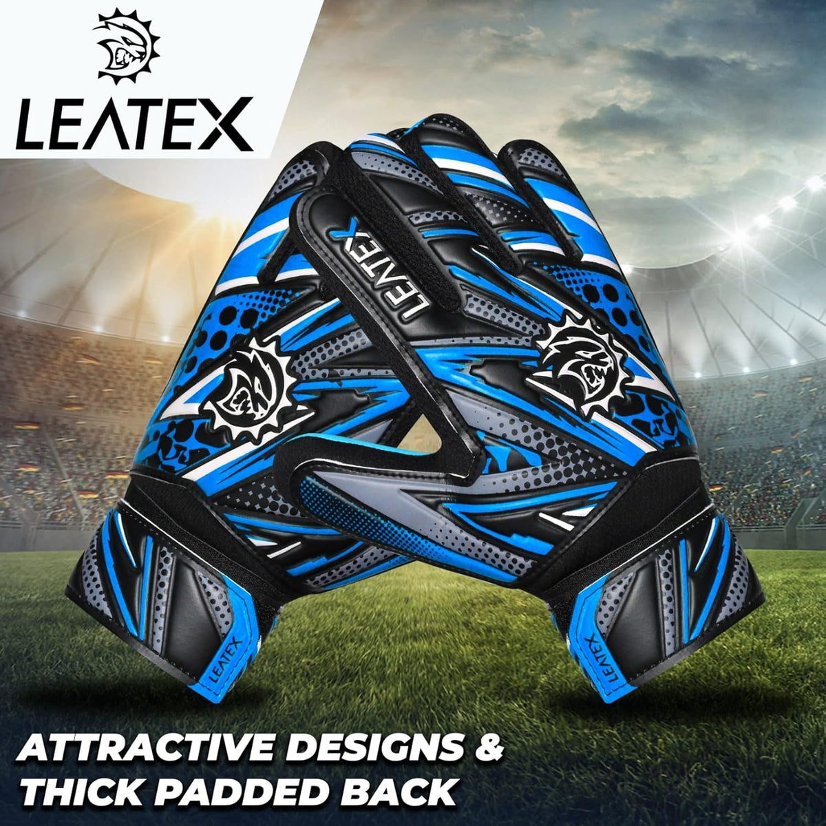 Regine Switzerland Youth Soccer Goalie Gloves - Strong Grip & Breathable Design for Kids, Adjustable Wrist Strap