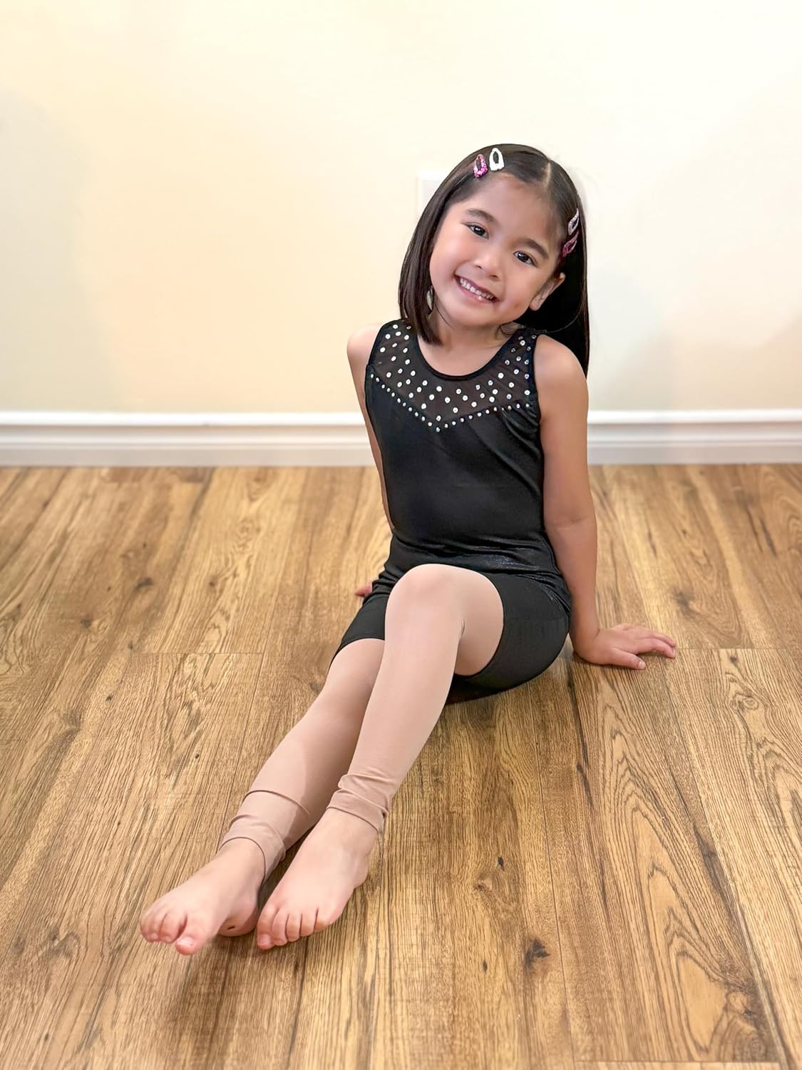 Stelle Ultra Soft Girl's Footless Dance Tights - Perfect for Ballet & Gymnastics | Toddler to Big Kid Sizes