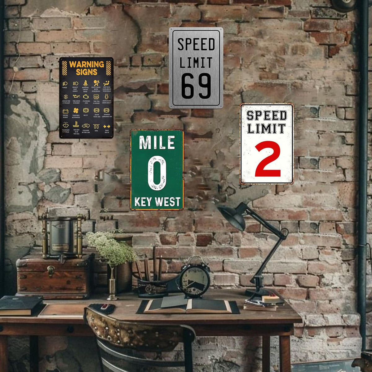 Fast Birthday Decorations Speed Limit Sign Funny Metal Tin Signs Vintage Cars Party Decorations Car Bedroom Decor For Boys 8x12 Inch
