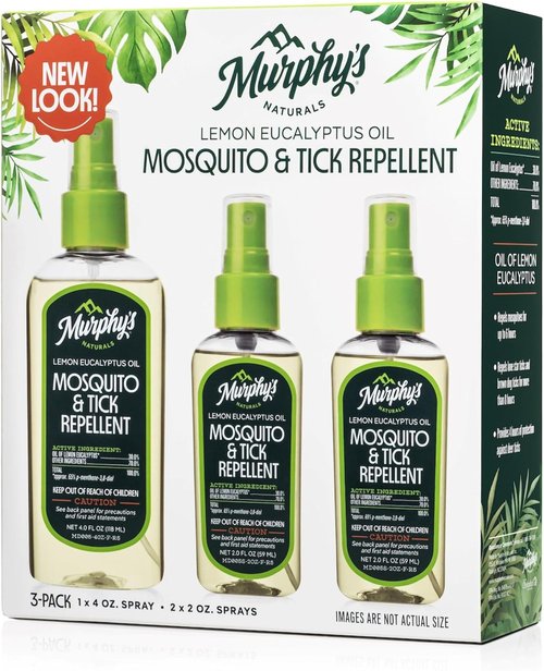 Murphy’s Naturals Mosquito & Tick Repellent Spray - Plant-Based Outdoor Essentials Kit | 3-Pack (1x4 oz + 2x2 oz)