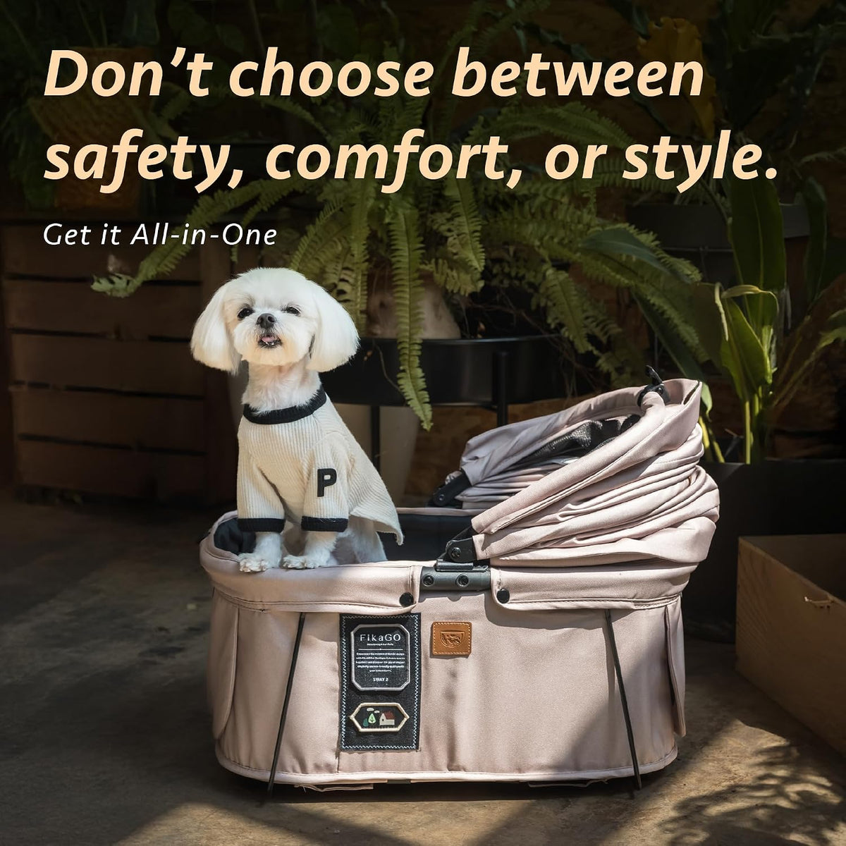 Sway2 Pet Car Seat and Carrier, 2-in-1 Booster Seat for Small Dogs and Cats