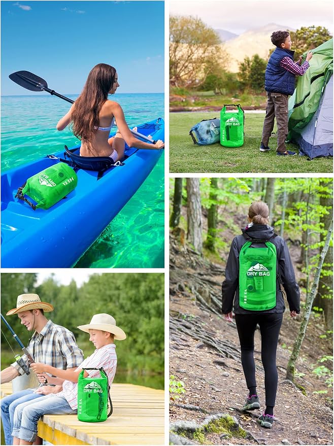 HEETA Dry Bag Waterproof for Women Men, 5L/10L/20L/30L/40L Roll Top Lightweight