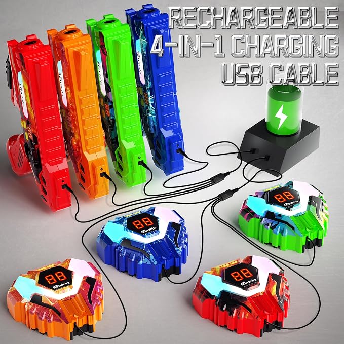 Rechargeable Laser Tag Guns Set of 4