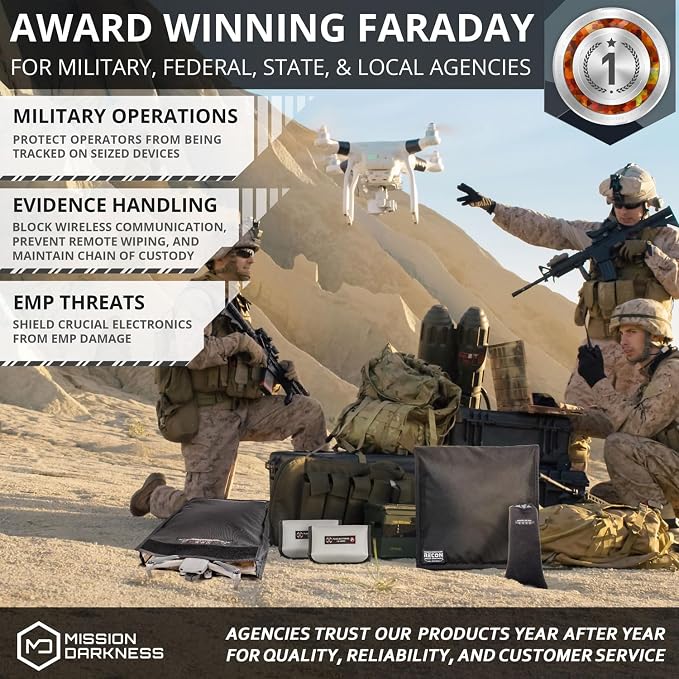 Mission Darkness Recon Faraday Drone Shield // Military-Grade RF Shielding