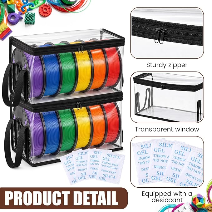 Dansydaisy 2 Pack 3D Printer Filament Storage Box