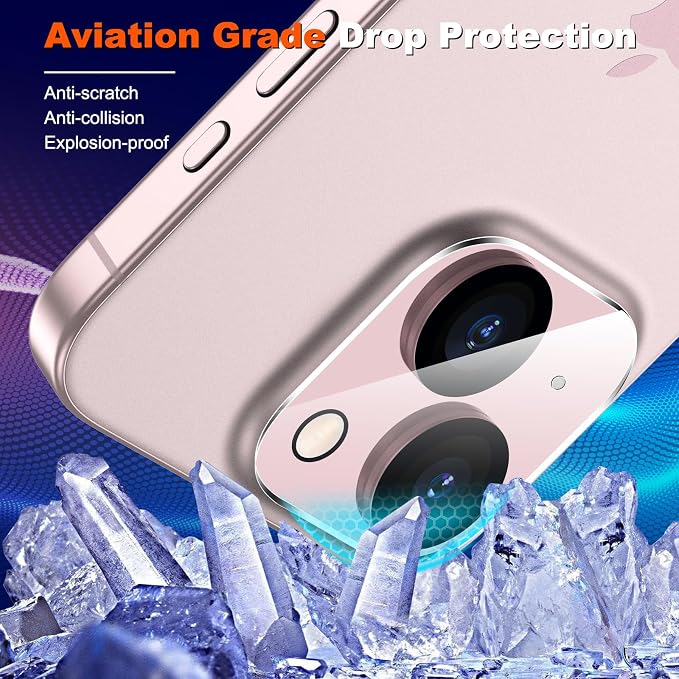WHPXJY for Camera Lens Protector for iPhone 15/15 Plus Ultra HD Tempered Glass