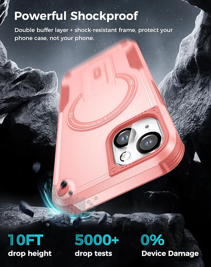 Goton for iPhone 14 Case with Privacy Tempered Glass Screen Protector & Camera