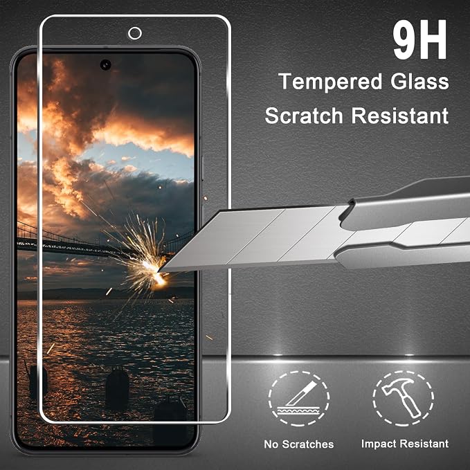 Pixel 8 Screen Protector + Camera Lens Protector, 9H Tempered Glass,