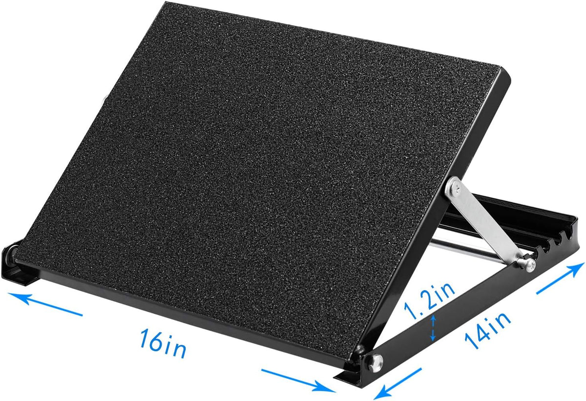 Professional Steel Calf Stretcher - Adjustable Ankle Incline Board with Non-Slip Surface | 16" x 14", 500 LB Capacity